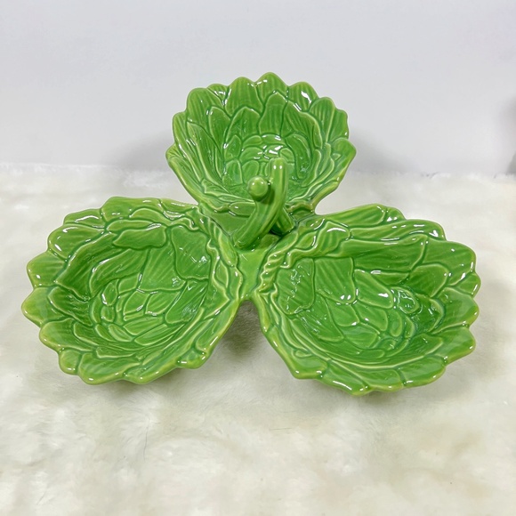 John Derian Other - NEW John Derian x Target Tri Serving Bowl Green Artichoke Stoneware Serveware